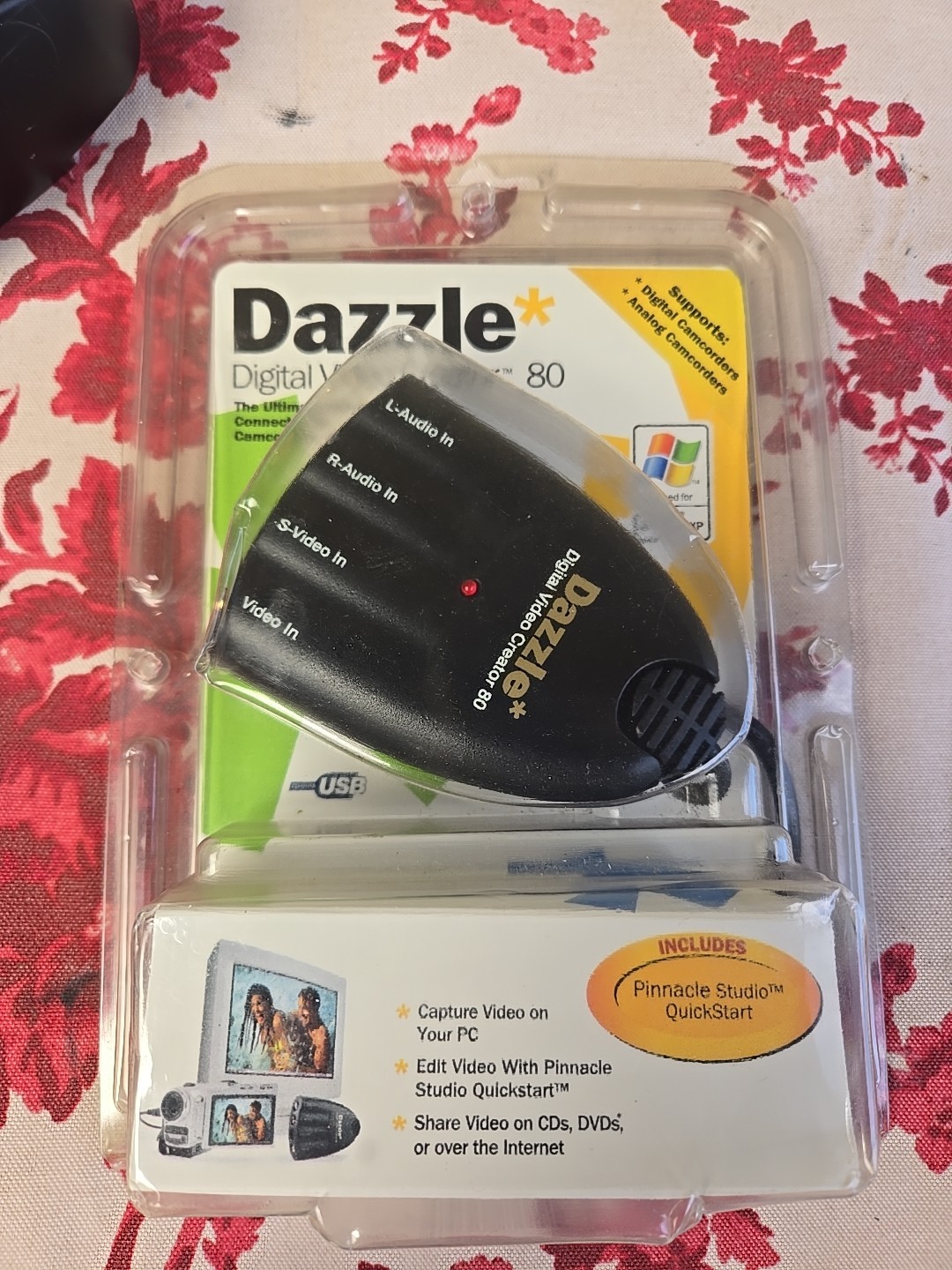 Dazzle Digital Video Creator 80 DVC-80 VHS Mini-DV 8mm Hi-8 USB Capture