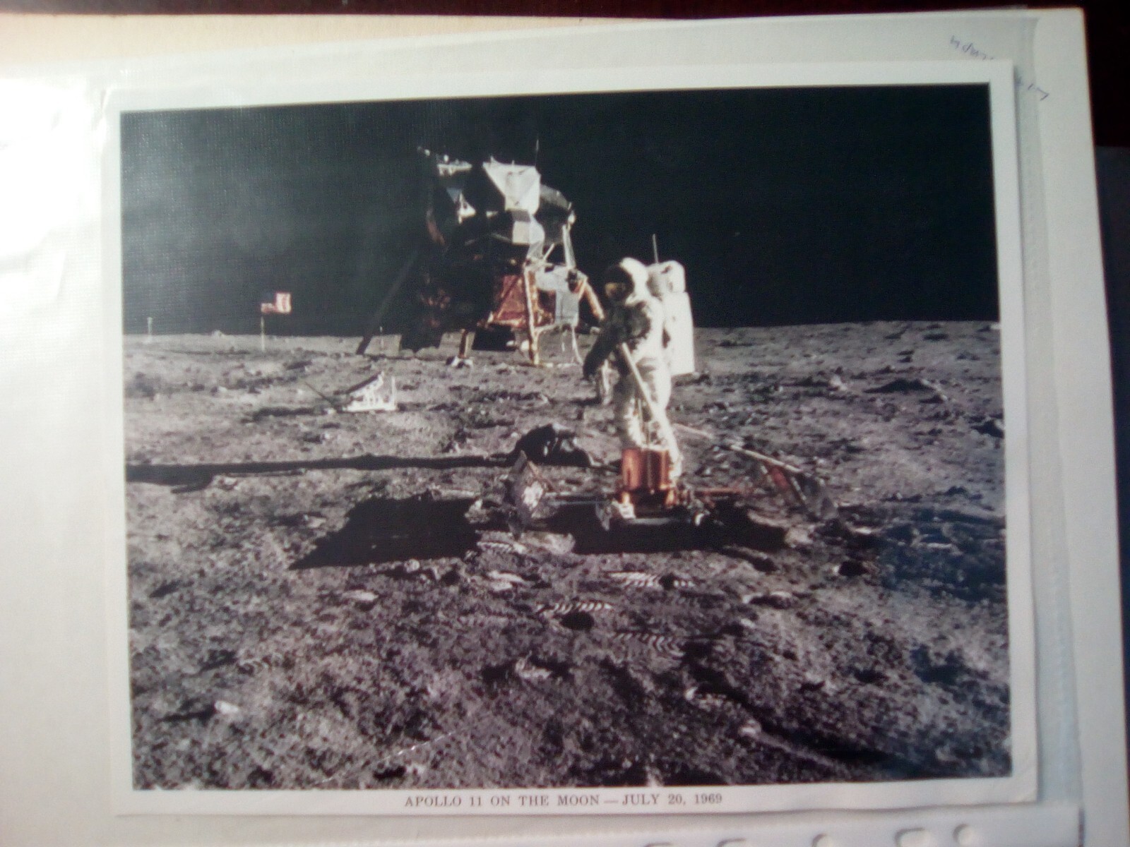 vintage nasa lithograph apollo 11 on the moon july 20 1969 print np