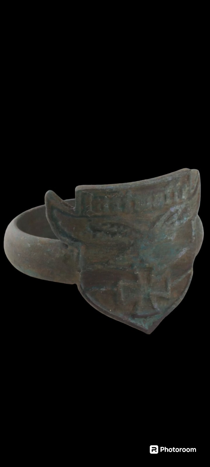 WWII Ring  Air FORCE ww2 MILITARY Battlefield Soldiers AMULET Antique Unique