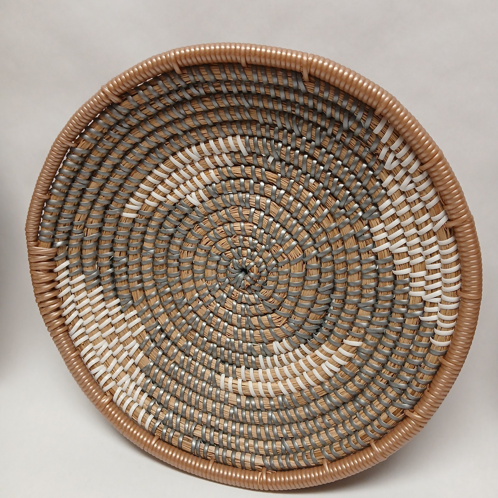 3 Piece Lot of Boho Round Wall Basket Decor, Seagrass Rattan Wicker Gallery Wall