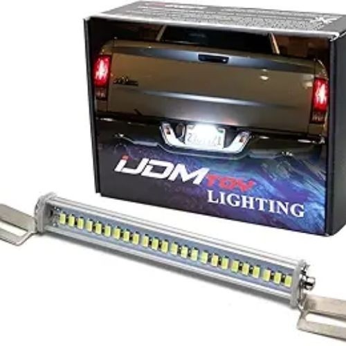 35-074-White License Plate Frame Mount 12V 24-SMD High Power Xenon White LED Rea