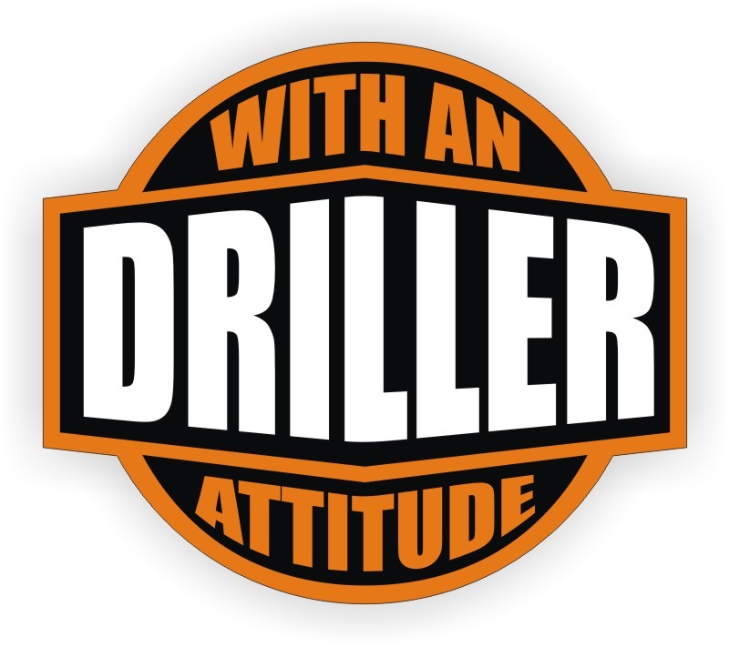 3pk Driller With An Attitude Hard Hat Decals Helmet Stickers Oil Drill Well