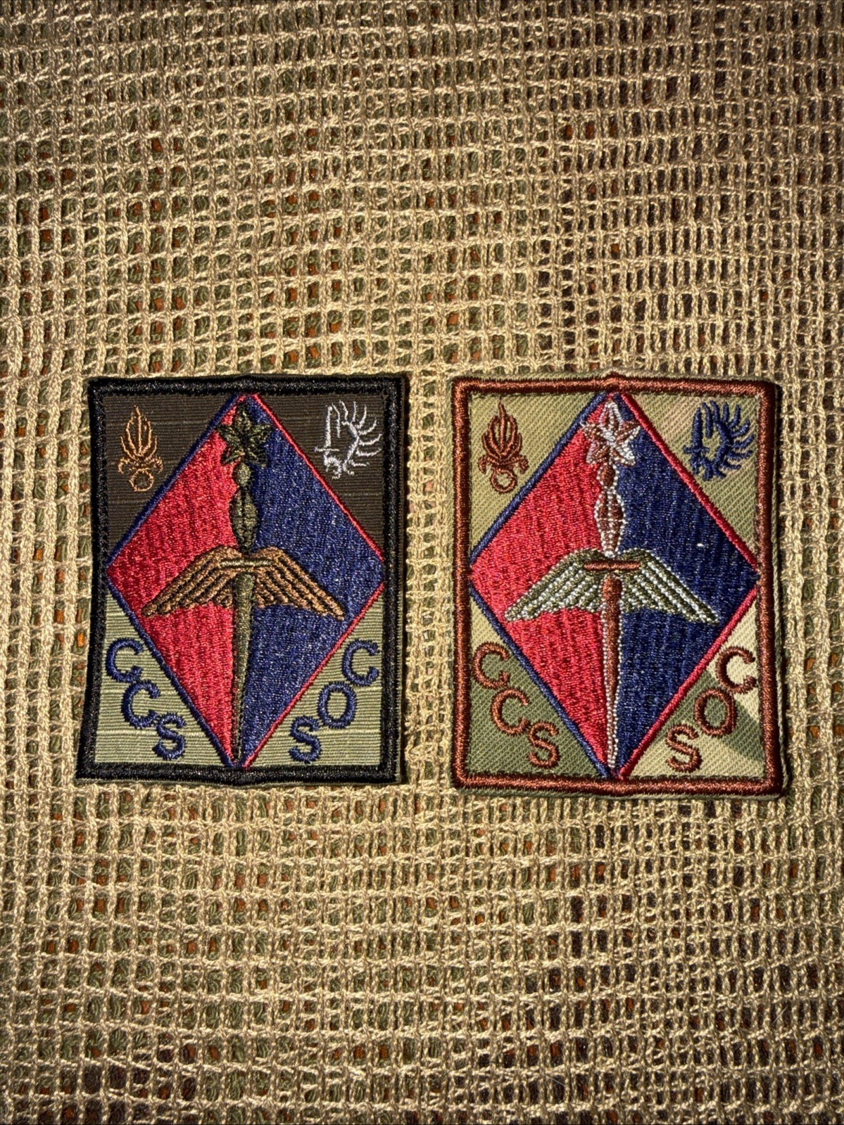 French Special Forces Command Set Of 2 Commandos CCS SOC Afgan War Patch