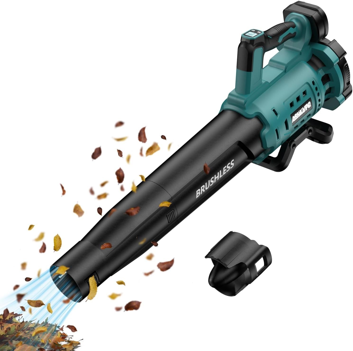 Cordless Leaf Blower for Makita 18V Battery, 480 CFM / 130 MPH Brushless Dust Bl