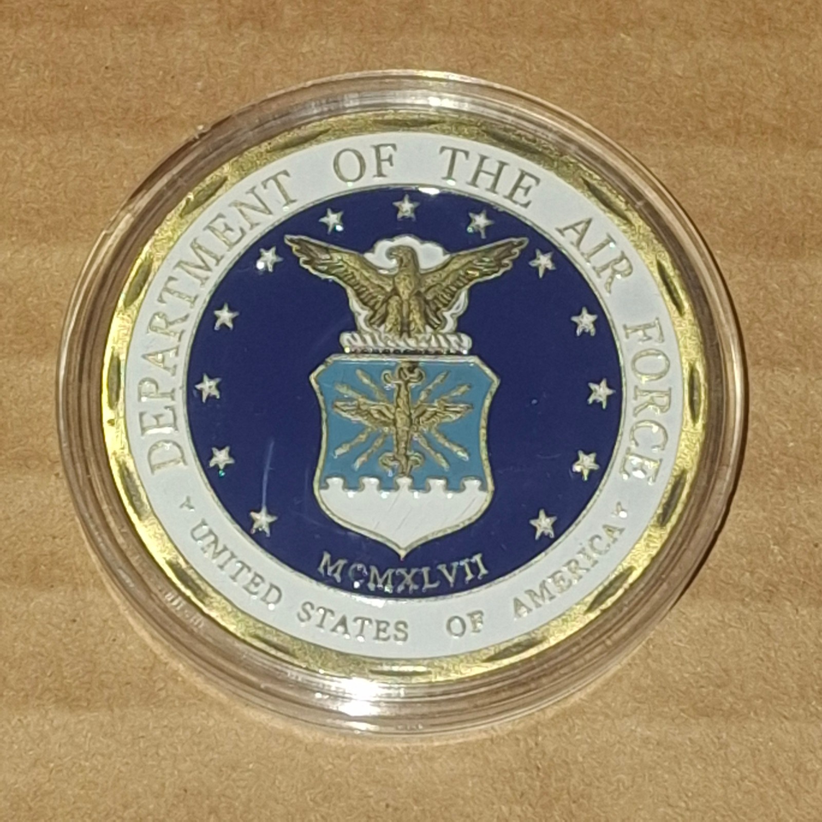USAF Core Values US Air Force Military Challenge Coin Angry Eagle enamel NEW