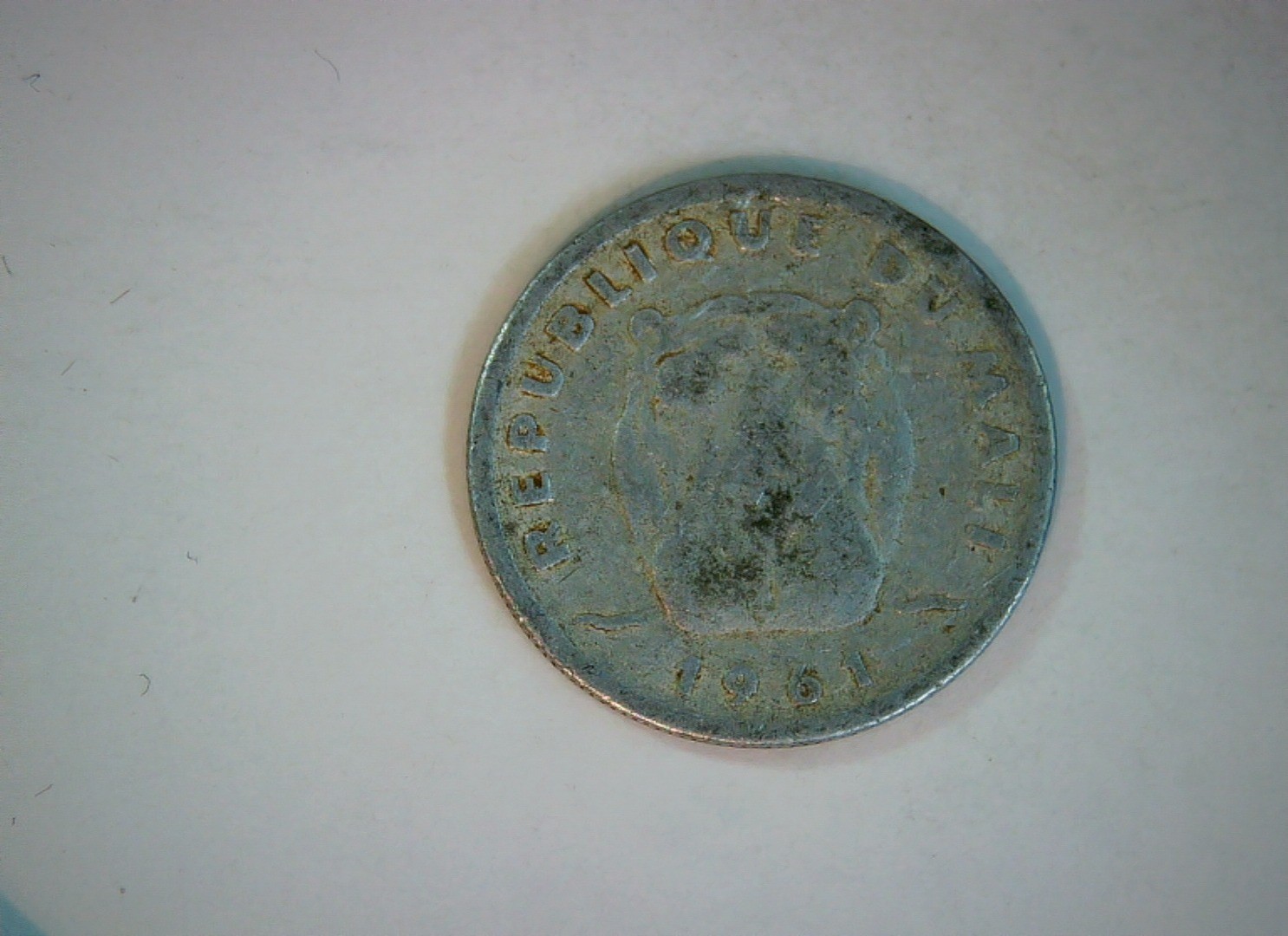 Mali 1961 5 Francs Mali Republic (hippopotamus) 5 Francs Coin