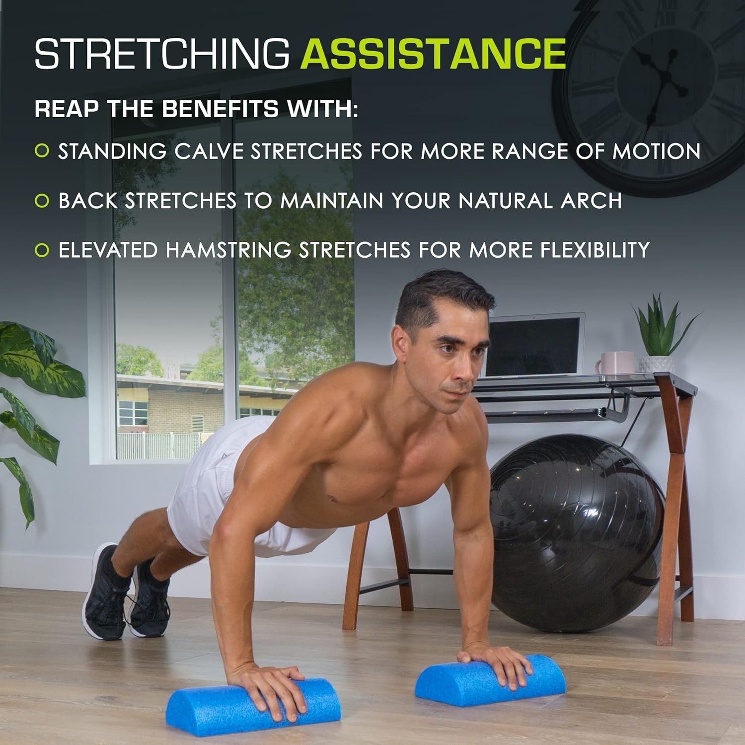 Blue 12'x3' Flex Foam Roller for Effective Trigger Point Release and Therapy