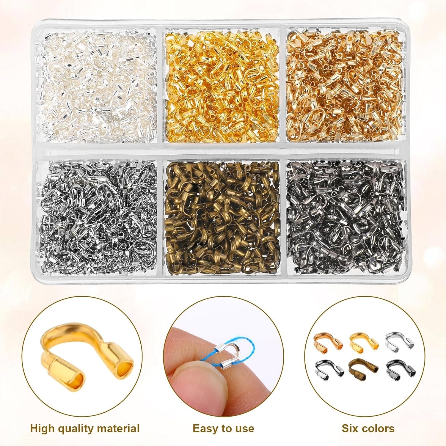 600 Pcs Brass Wire Guardian U-Shape Cable Protector Brass Wire Protector for ...