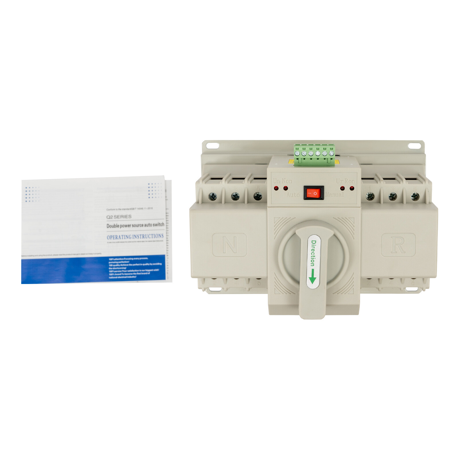 Double Power Switch Automatic Transfer Switch Screw Mounting Switch 110V AC 63A