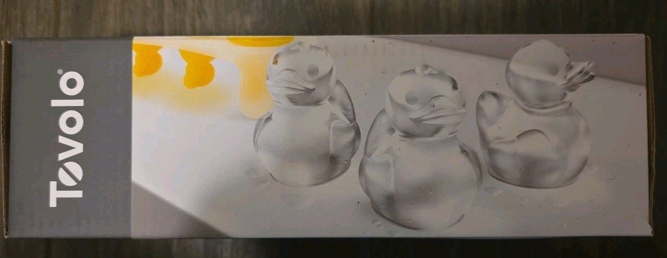 Tovolo Rubber Ducky Ice Molds Flexible Silicone Tray Handles Set of 3