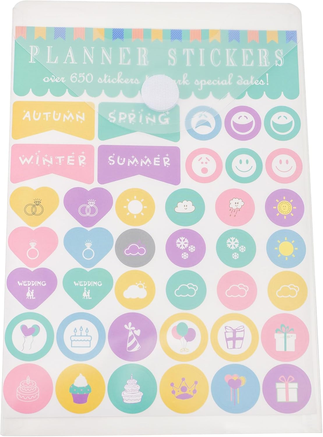 6’’ X 9’’ Vertical Clear Plastic Envelopes Receipt Stickers File Storage 10 Pack