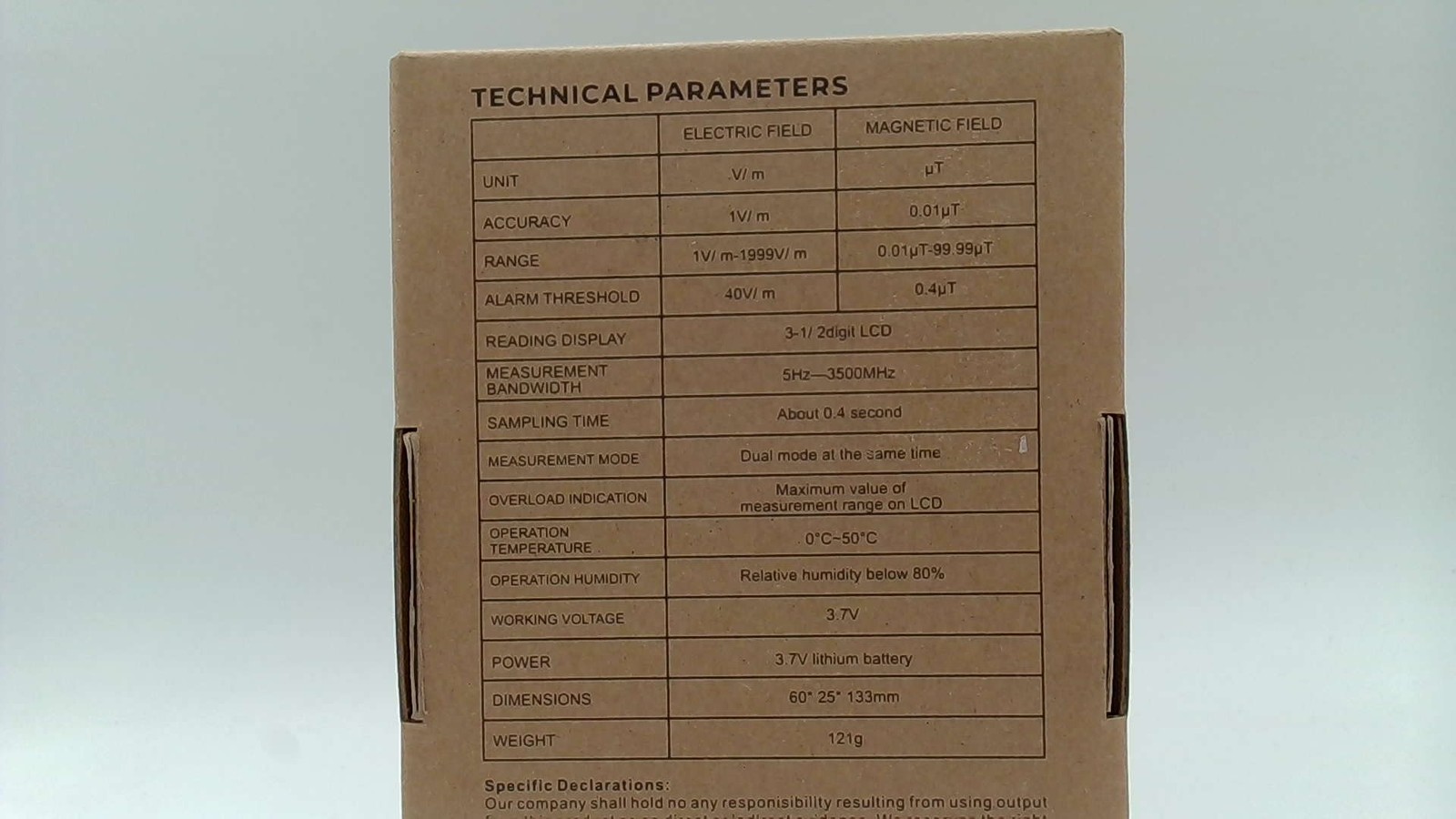 EMF METER Digital Electromagnetic Field Radiation Detector LCD Display
