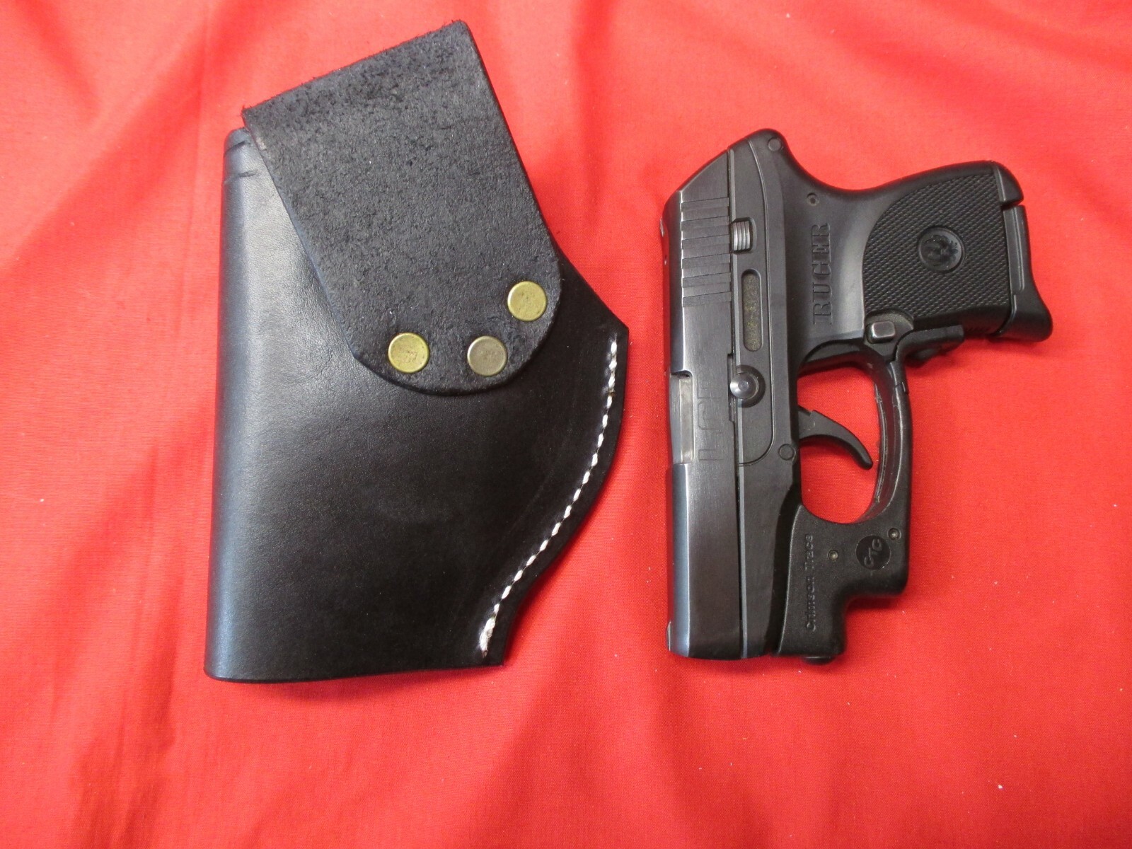 Leather Holster for Ruger 380 LCP & LCP II with/without Crimson Trace Laserguard