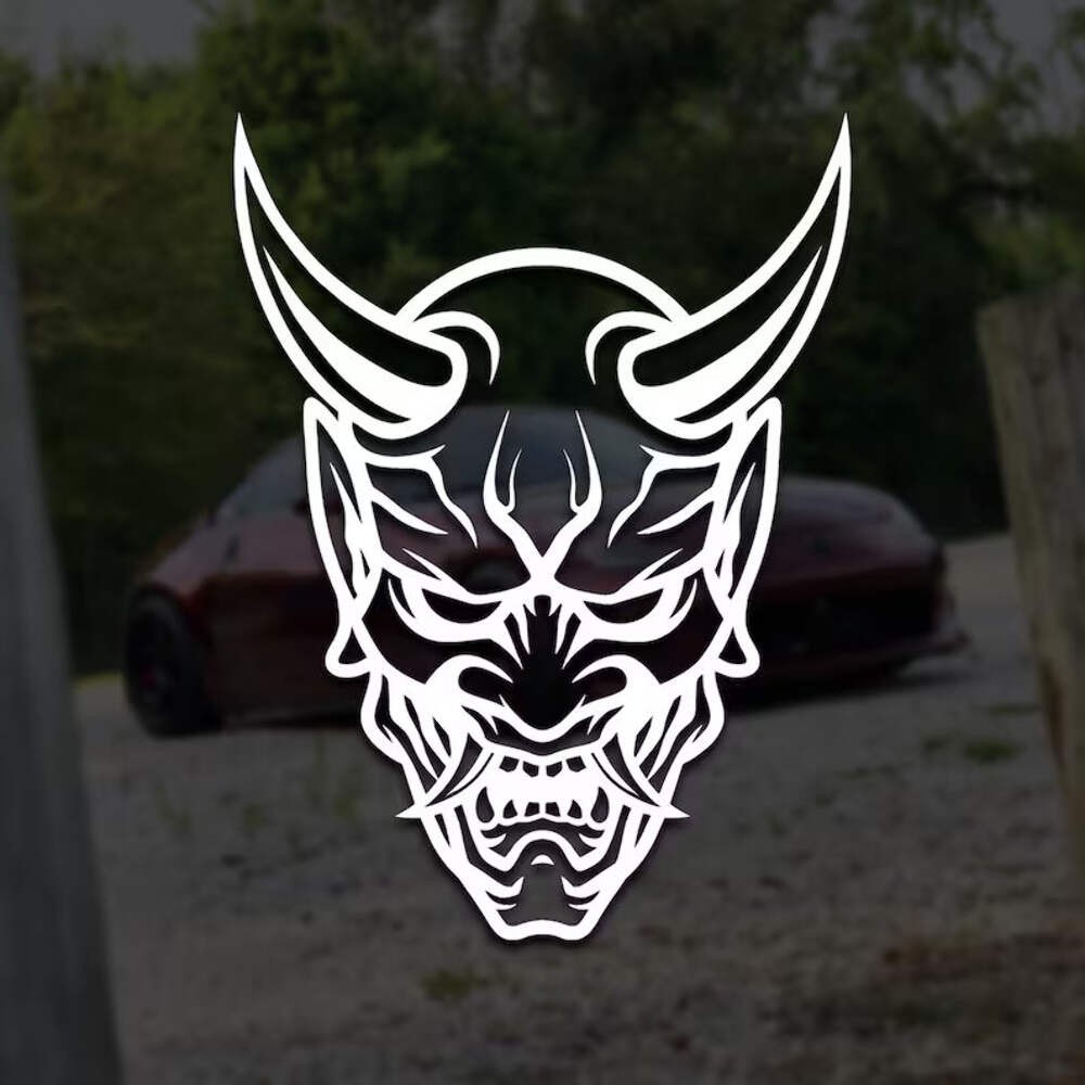 JDM Oni Mask Vinyl Decal | Die Cut Vinyl Decal