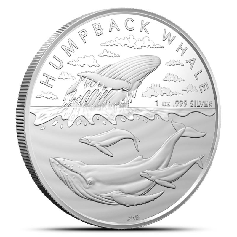 2023 1 oz Royal Australian Mint Humpback Whale Silver Coin