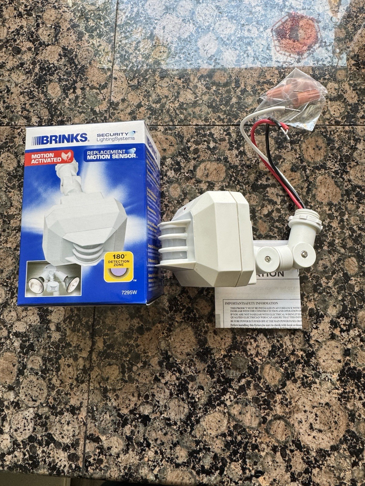 Lot 10 Brinks Outdoor Security Infrared Motion Sensor Detector  #7295W (White)