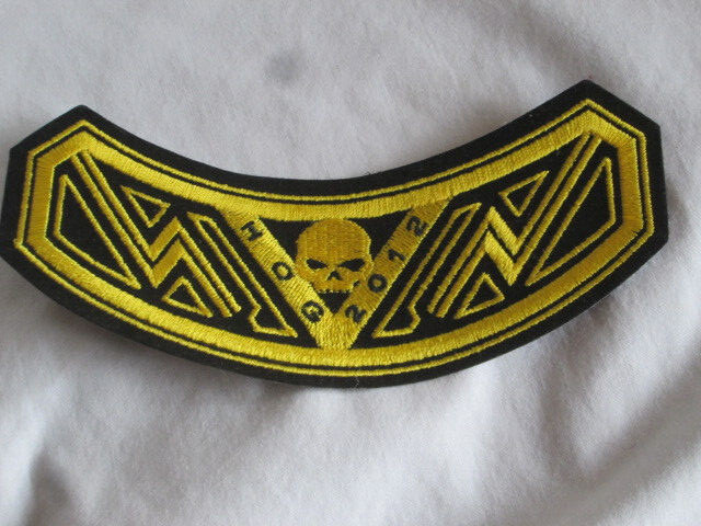 Harley Davidson Owners Group HOG 2012 Membership Golden Skull Rocker Patch NEW