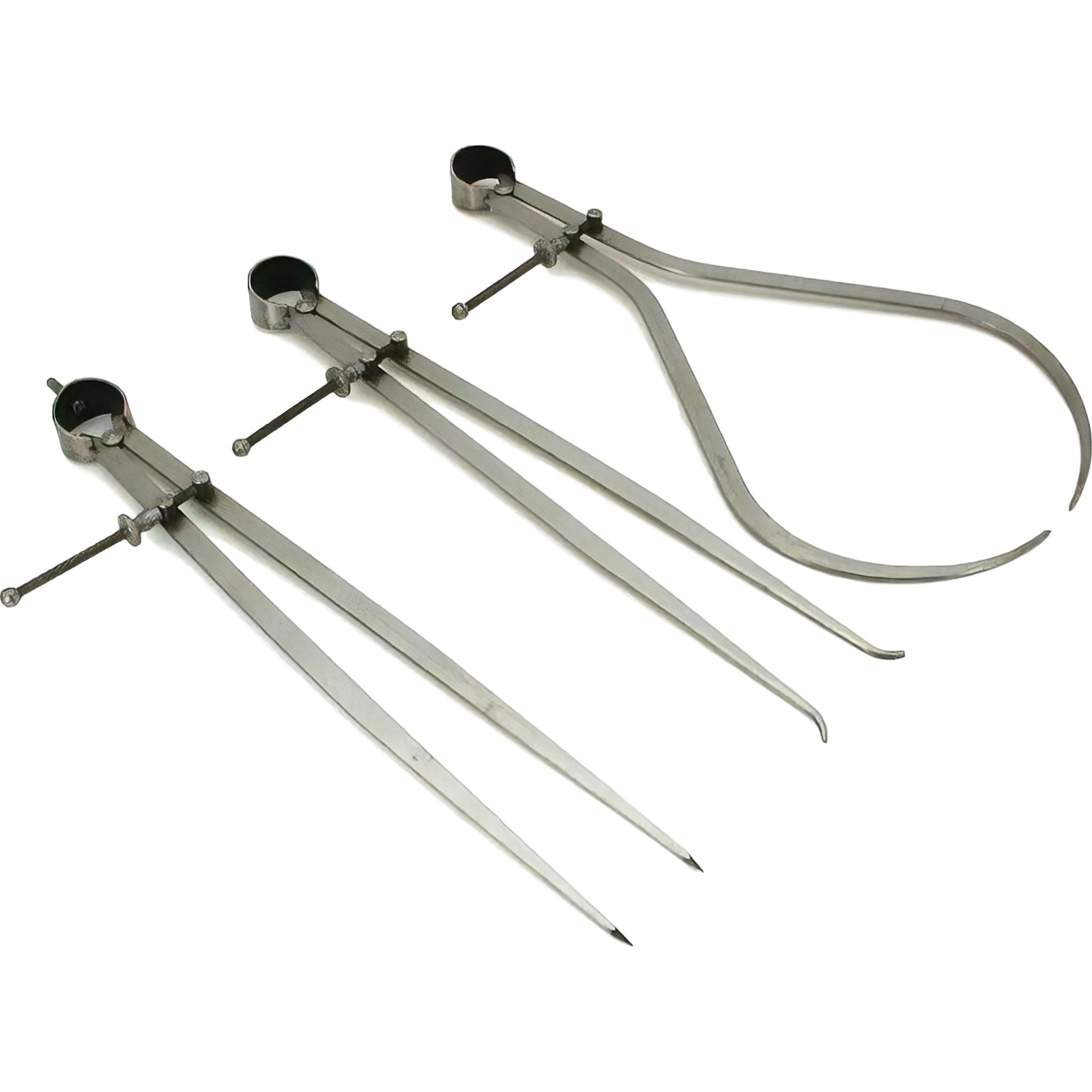 Inside & Outside Precision Divider Calipers Measuring Metalworking Tools 6Pcs
