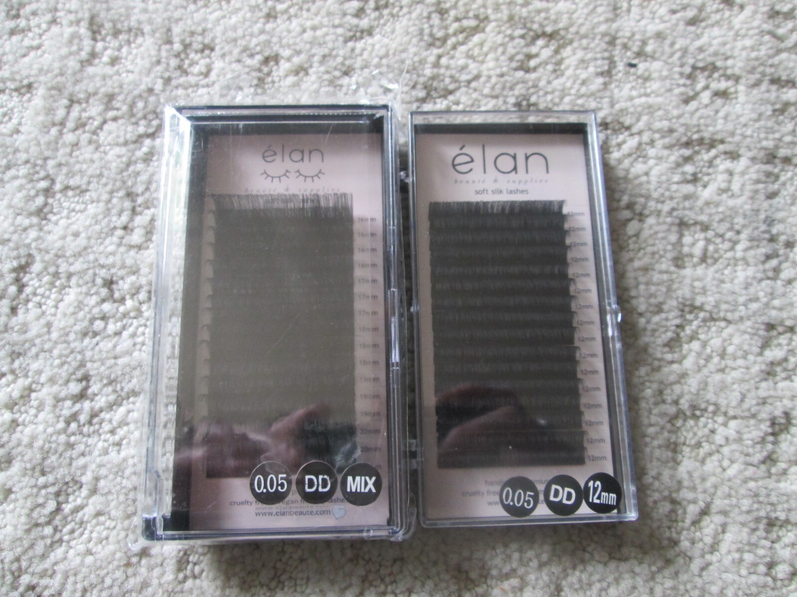 2 New elan Soft Silk Lashes Black Lashes Extension 12mm & 16mm - 20mm (Long)