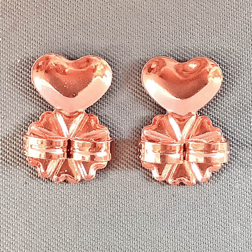 Post Earring Backs Supports 14x10mm Hypoallergenic Solid Copper Q2 Pair Per Pkg