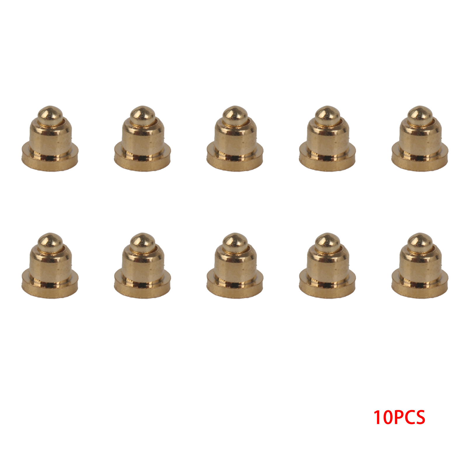 10x Gold Plated Copper Spring Pogo Pins Current Probes 2mm Dia 2mm Height