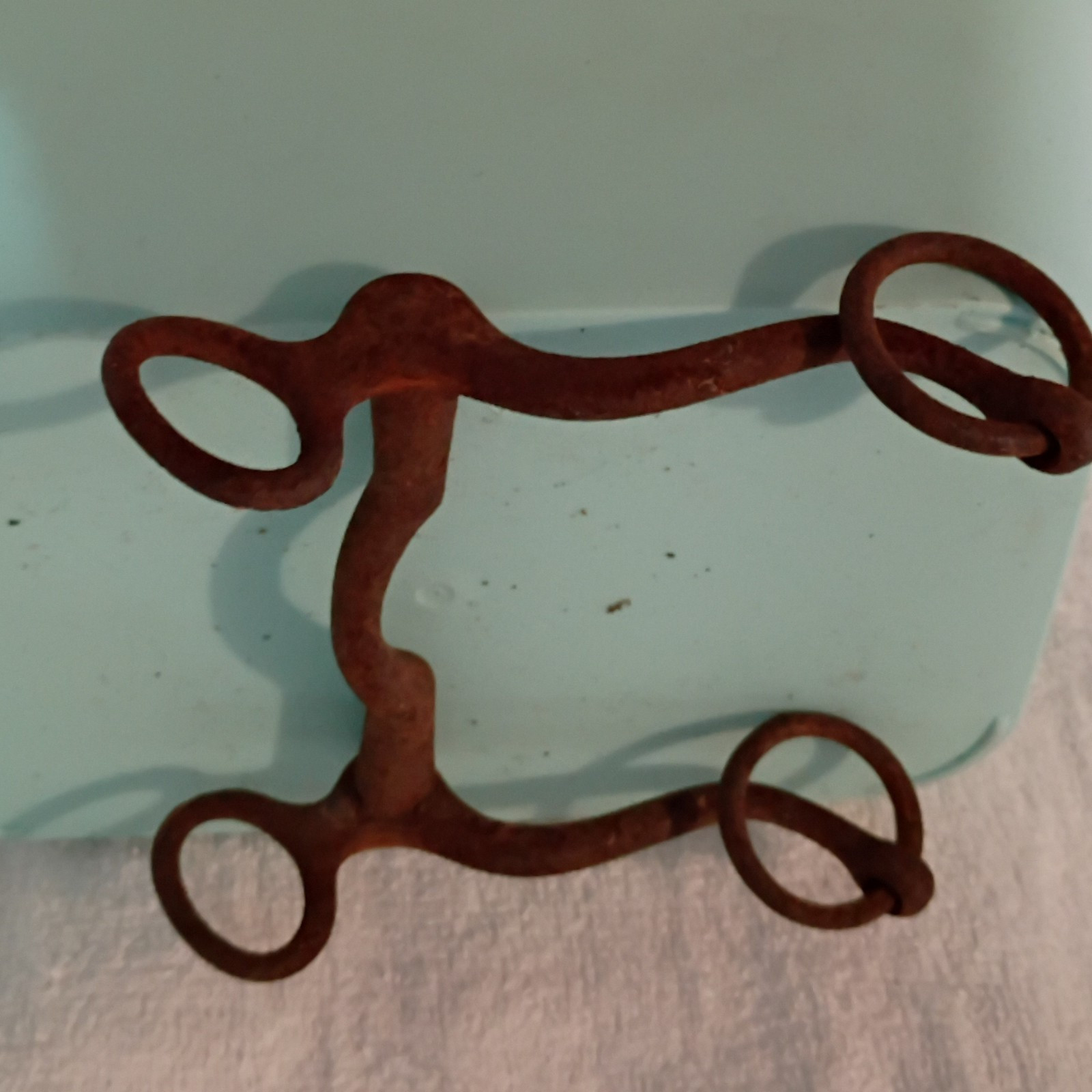 Western Horse Bit Large Ring Cheeks 4 Rings Approx. 6 in Wide