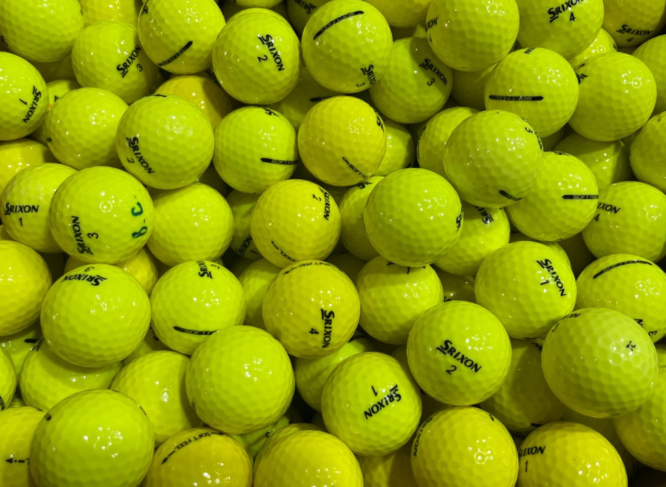 Srixon Soft Feel Yellow AAAA Near Mint 36 Used Golf Balls 4A