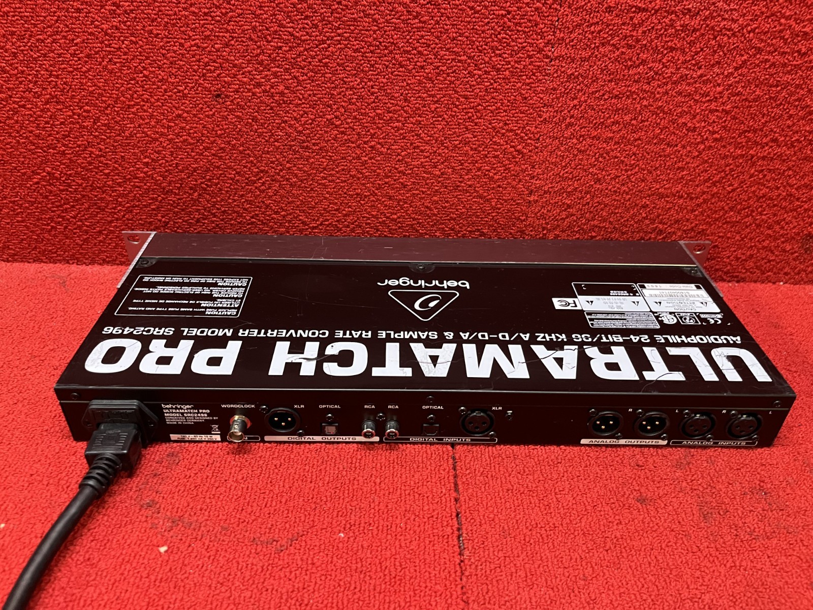 Used Behringer Ultramatch Pro SRC2496 AD/DA Sample Rate Converter Good Condition