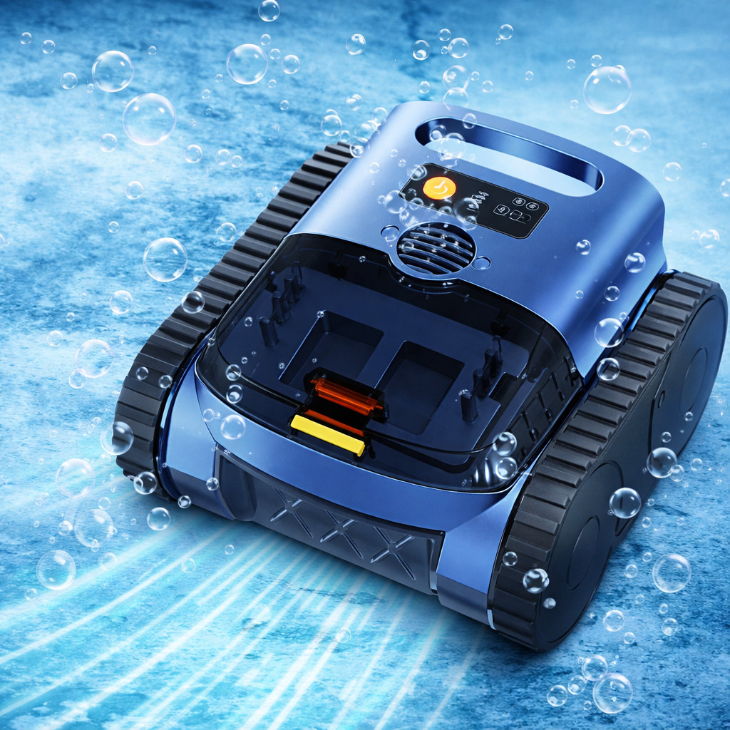 Robotic Pool Cleaner  Wall & Waterline Cleaning Pool Vacuum for Inground Pools