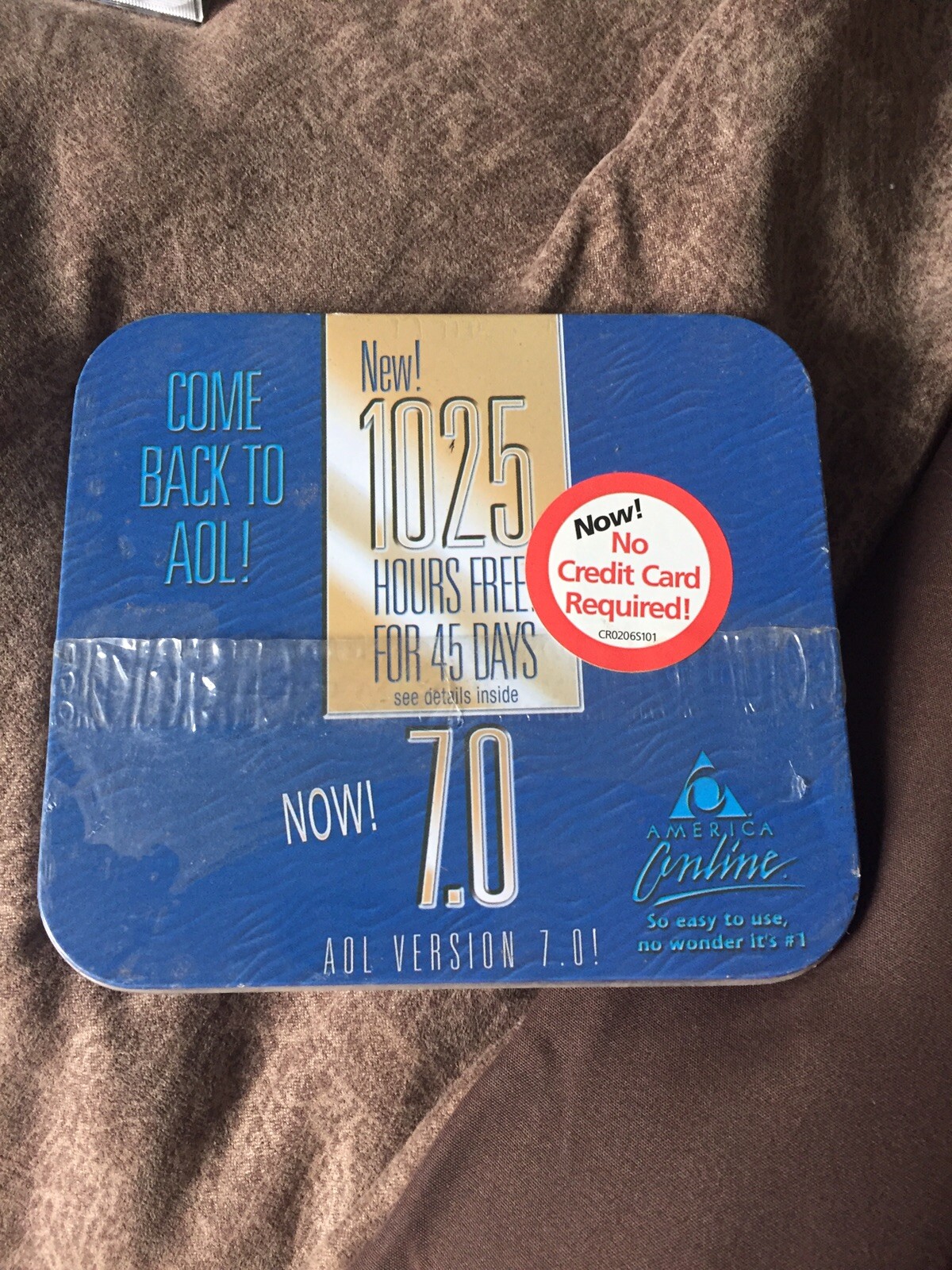 Vintage AOL America Online Version 7.0 Disc SEALED Tin