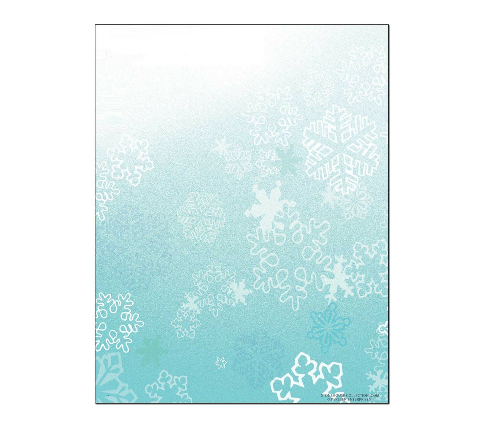 Winter Snowflakes Letterhead Stationery - 60 Sheets Per Stationery Pack - 6527