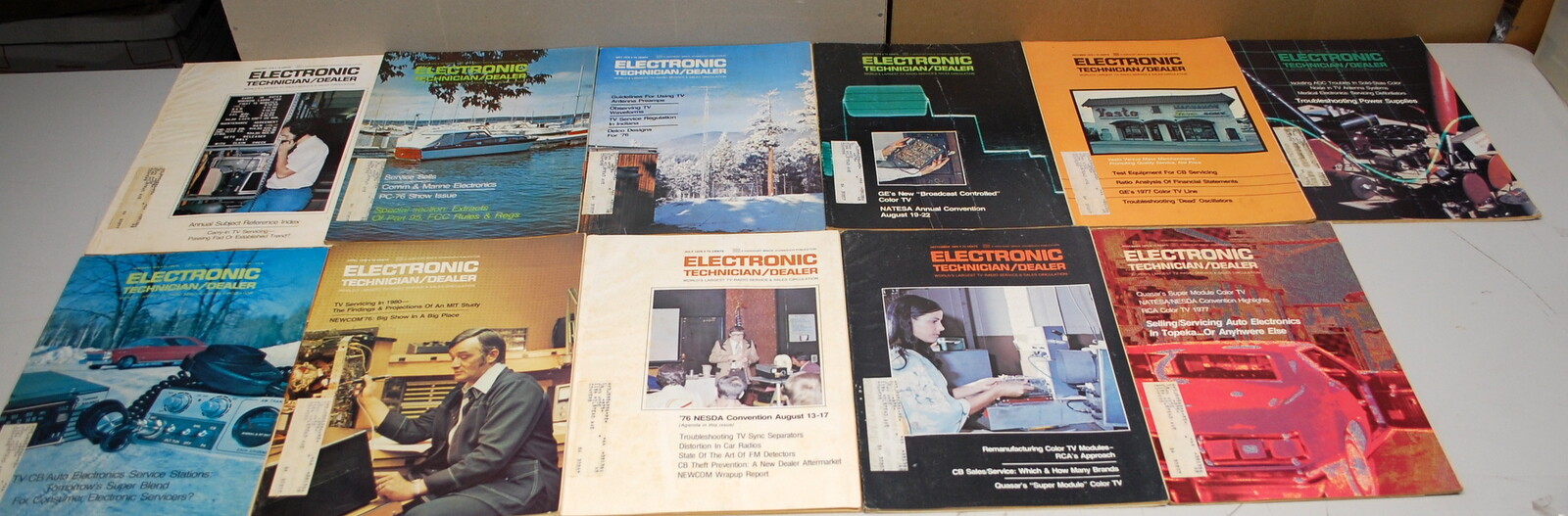 Rare Electronic Technician/Dealer Magazine 11 Issues 1976   Ships Worldwide