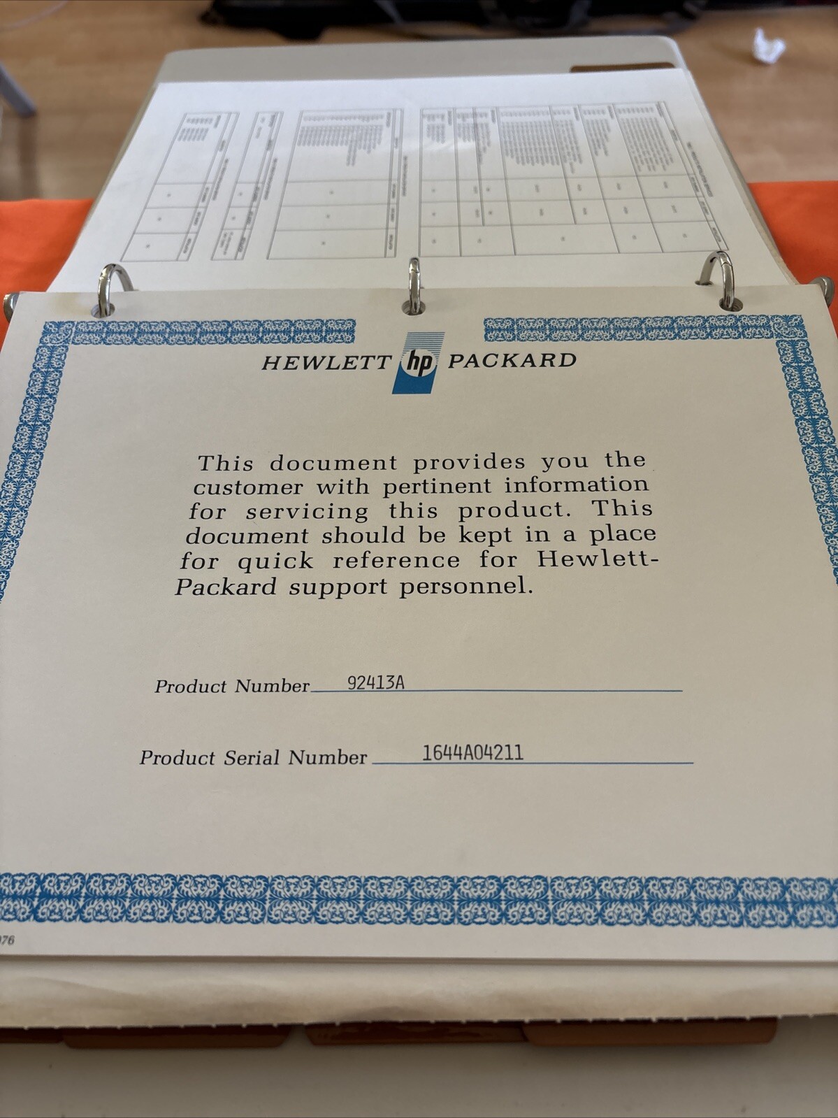 Hp 1000 Support Log Manual And Software Record Rare