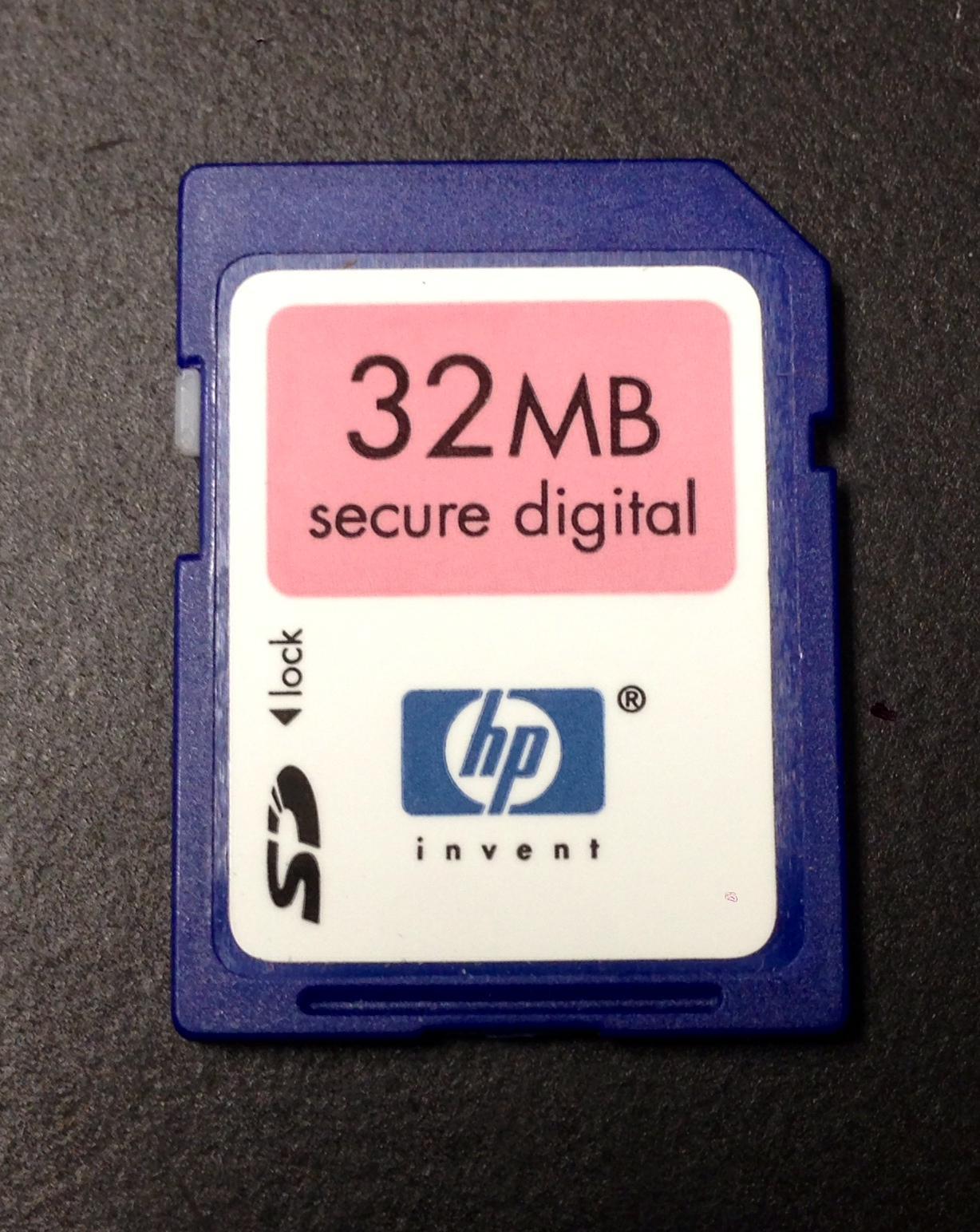 HP 32MB SD secure digital card for kodak easyshare DX3215