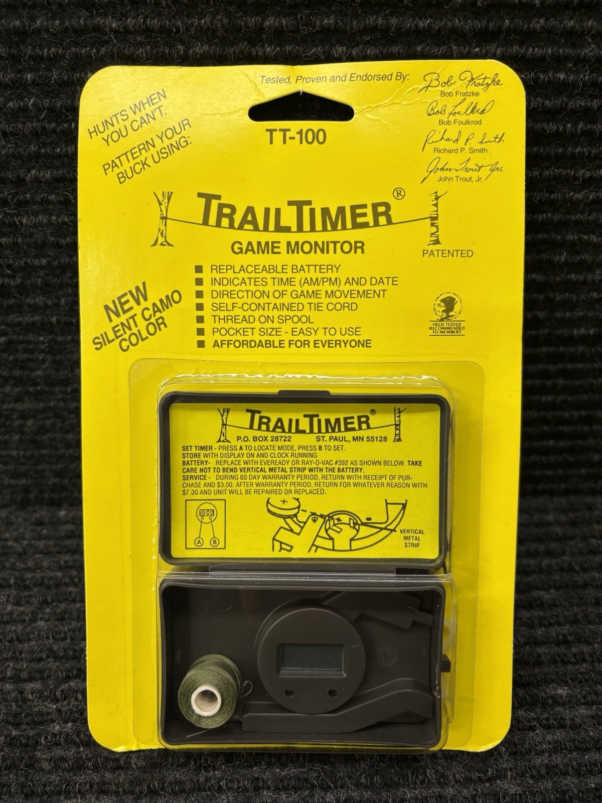 Vintage Trail Timer Game Monitor TT-100 OG Trail Cam Deer Hunting NOS Unopened