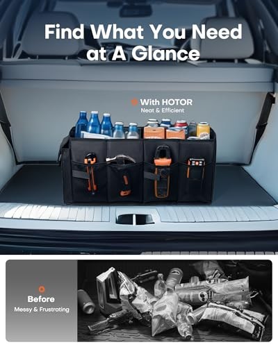 Trunk Organizer - Car Organizer, Foldable Trunk organizer for Medium Black