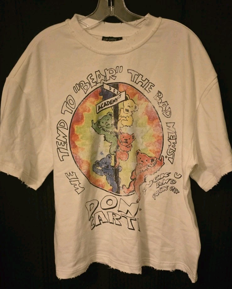 Don-Carta Grateful Academy Teen Punk Outlaws Distressed Grateful Dead Shirt L