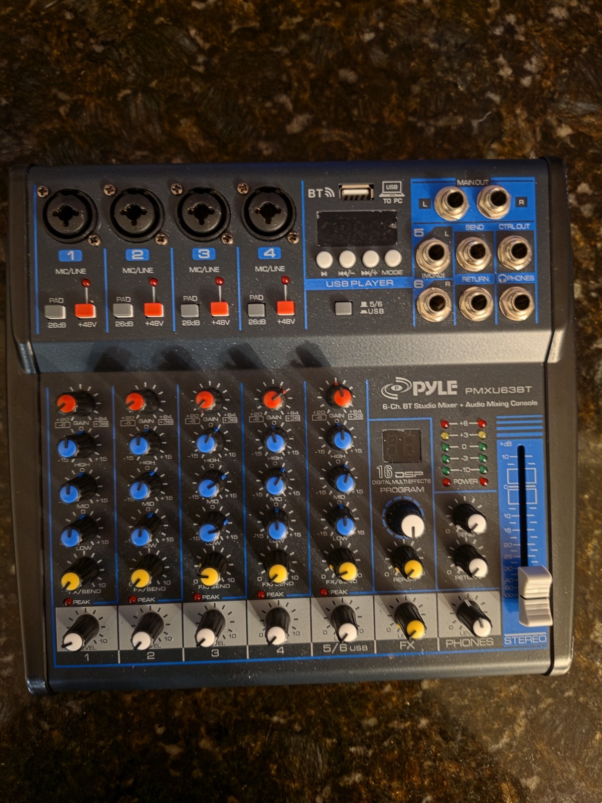 Pyle 6-Channel Wireless Audio Mixing Console System