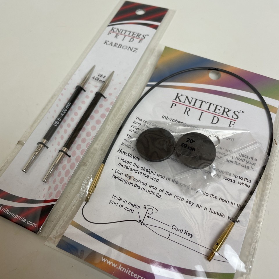 Knitter's Pride Karbonz US 7 4.50mm & Cord 24" 60cm SEE NOTES BEFORE BUYING
