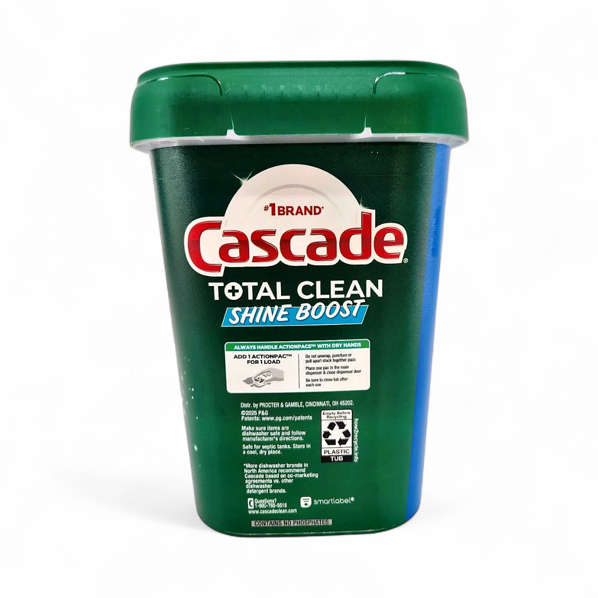 Cascade Total Clean Shine Boost Dishwasher Detergent Fresh Scent 103 ActionPacs