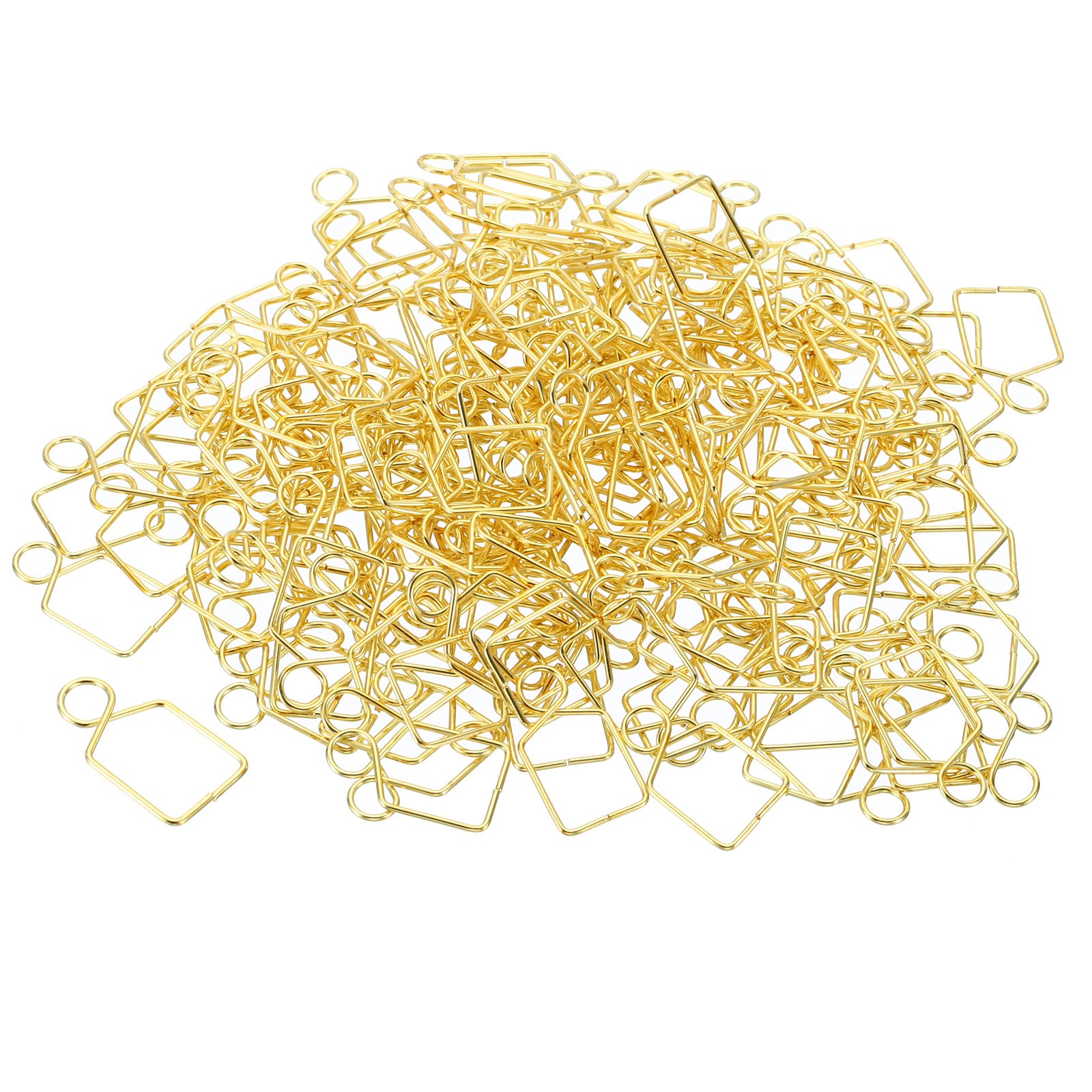 200Pcs 17mm L x 10mm W Chandelier Connector Clip Chandelier Buckle Golden