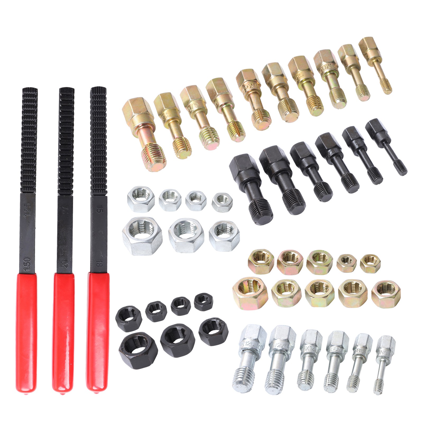 49PCS Thread Repair Tool Set UNC UNF Metric Thread Restorer Tool Rethreading NEW