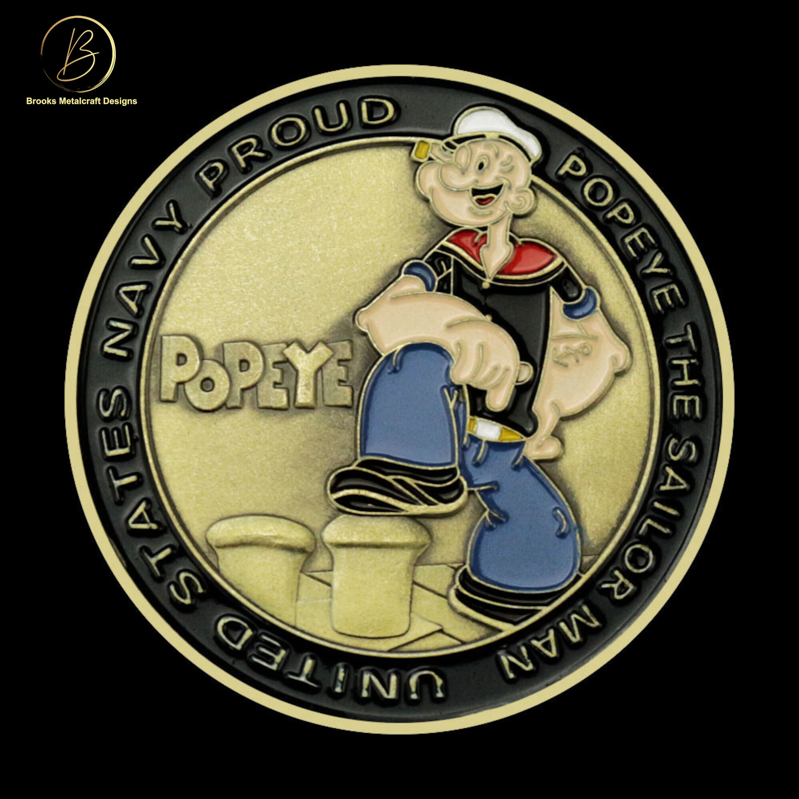 Navy Popeye The Sailor Man Challenge Coin