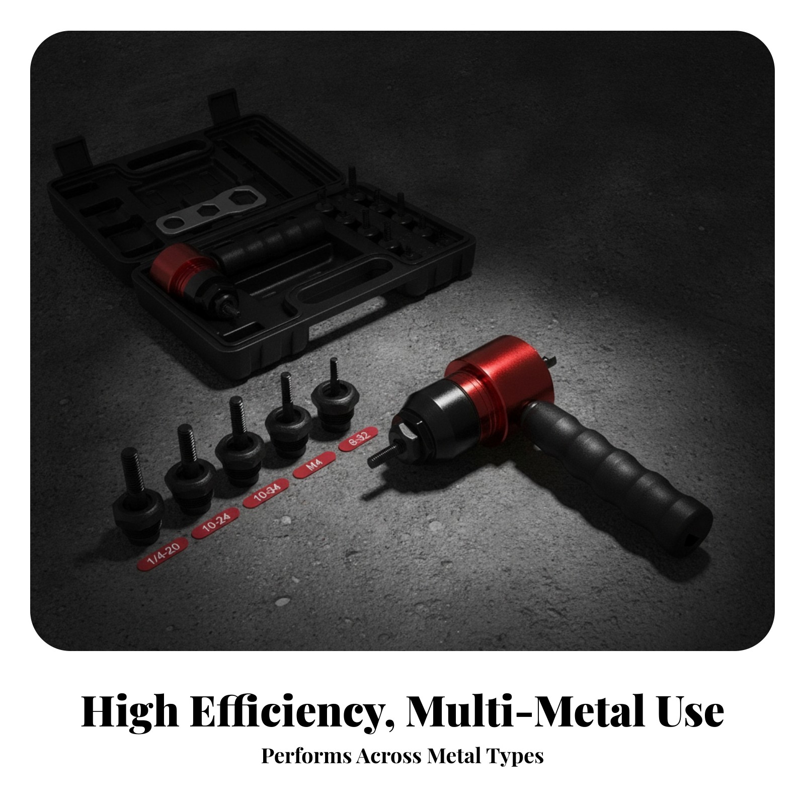 Hex Shank Rivet Nut Setter Metric and Conventional Rivet Nut Tool Side Handle