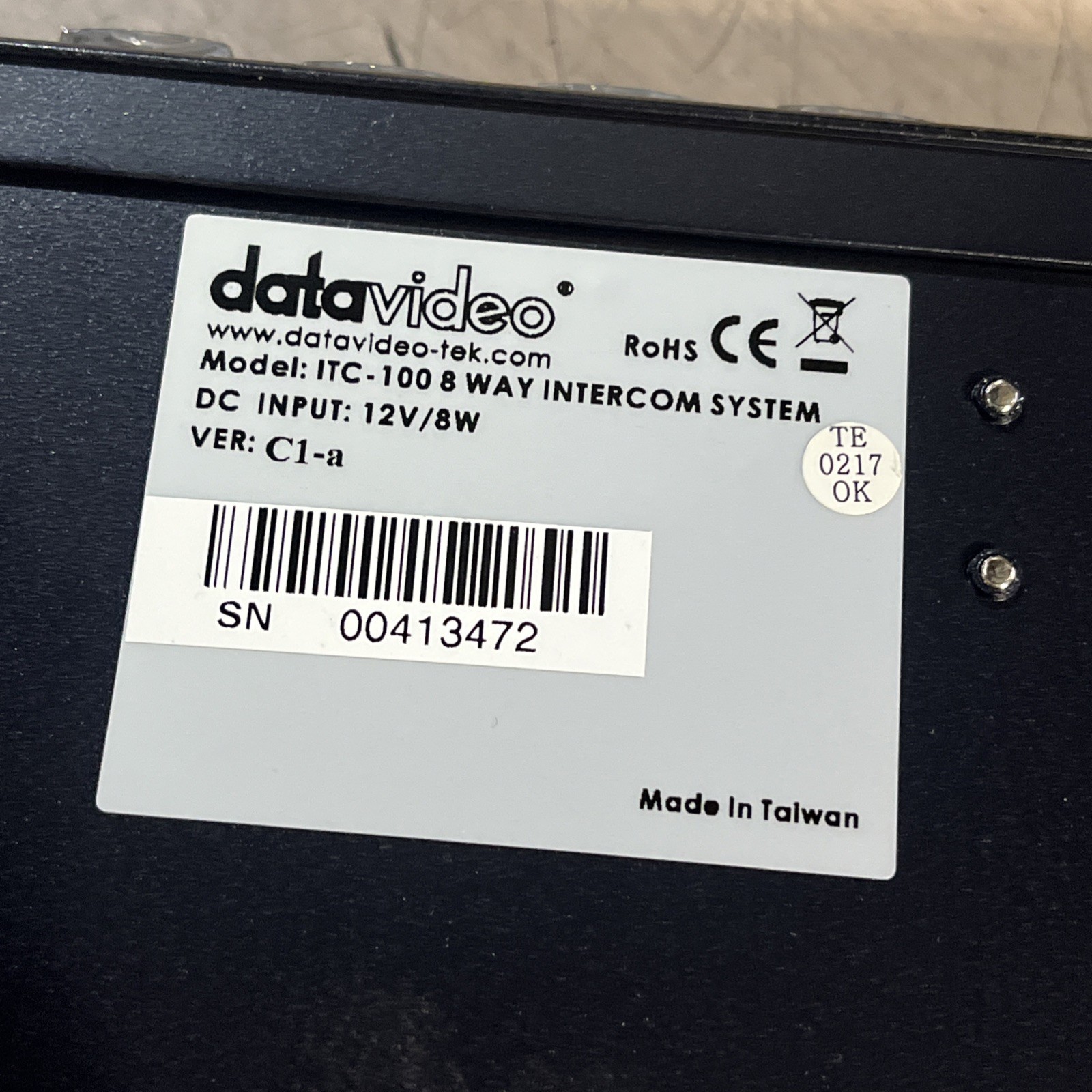 DATAVIDEO ITC-1000 8-USER WIRED INTERCOM SYSTEM