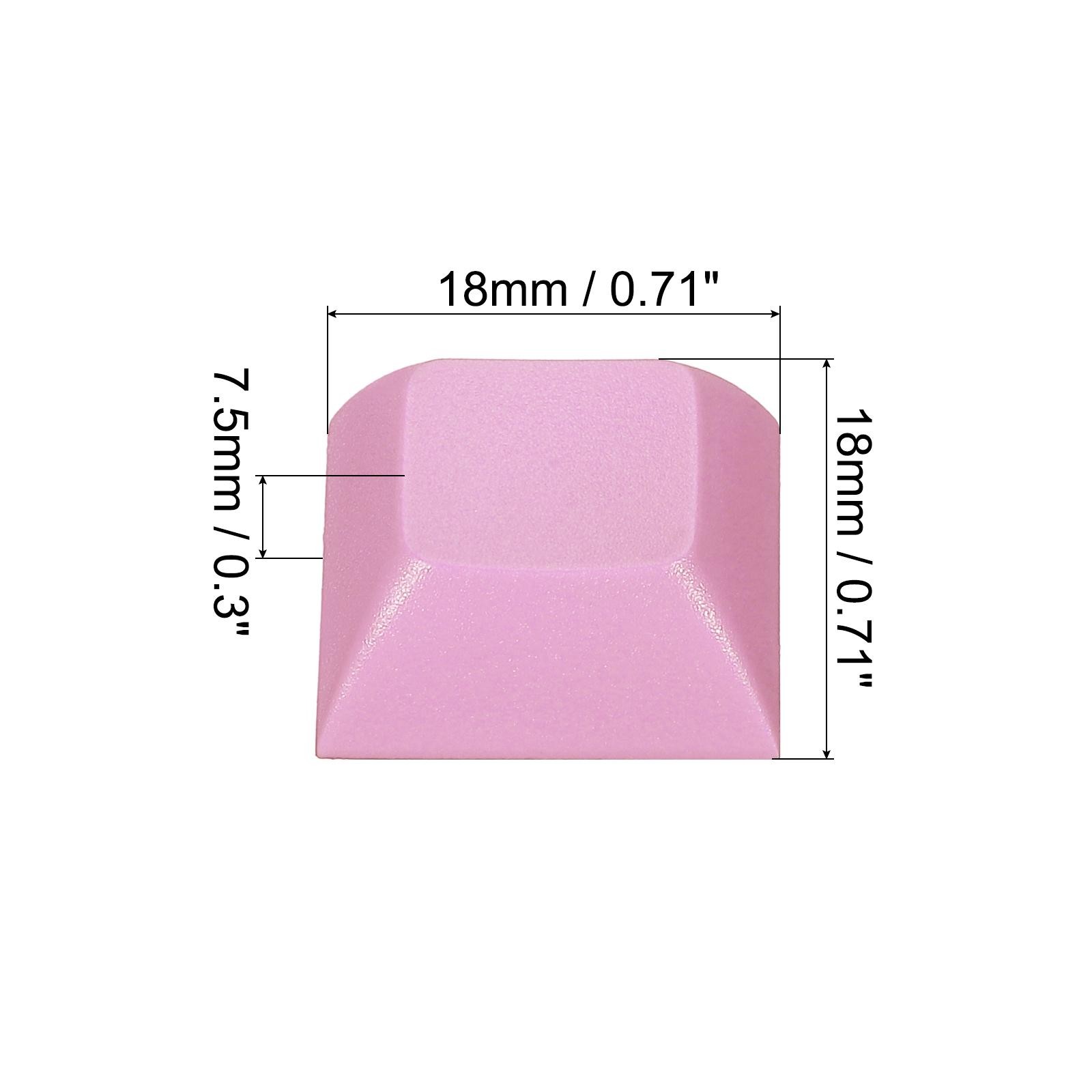 1U Blank Keycaps 10 Pack MX Keyboard Replacement Universal PBT Mechanical, Pink