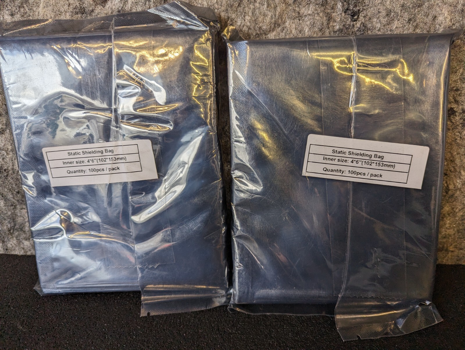 🔥200 New🔥 Static Shielding Bags 4x6 Inch (102 x 153 mm) 3 mil- Open End 100/PK