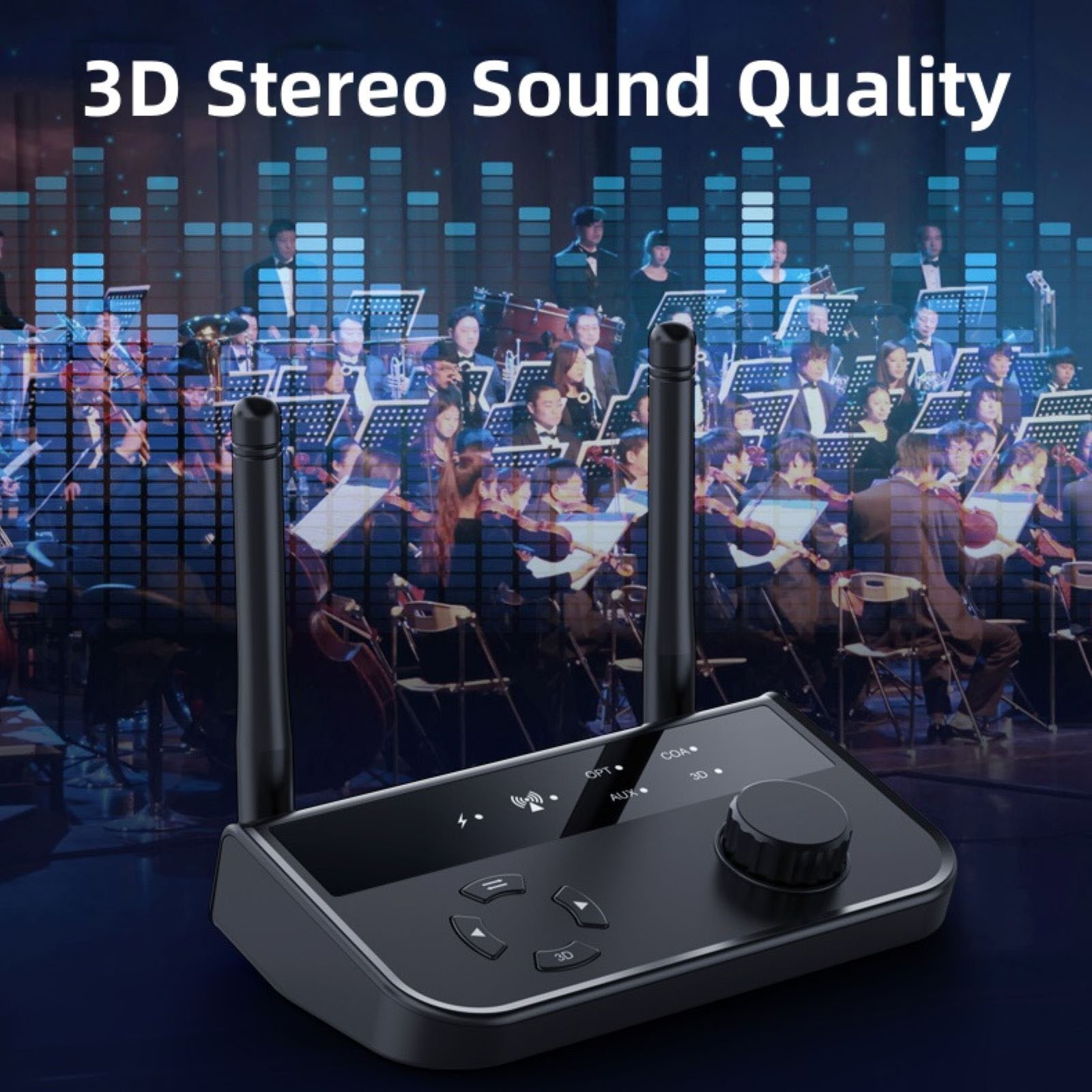 1* Bluetooth 5.3 Receiver With two way interface supports plug and play