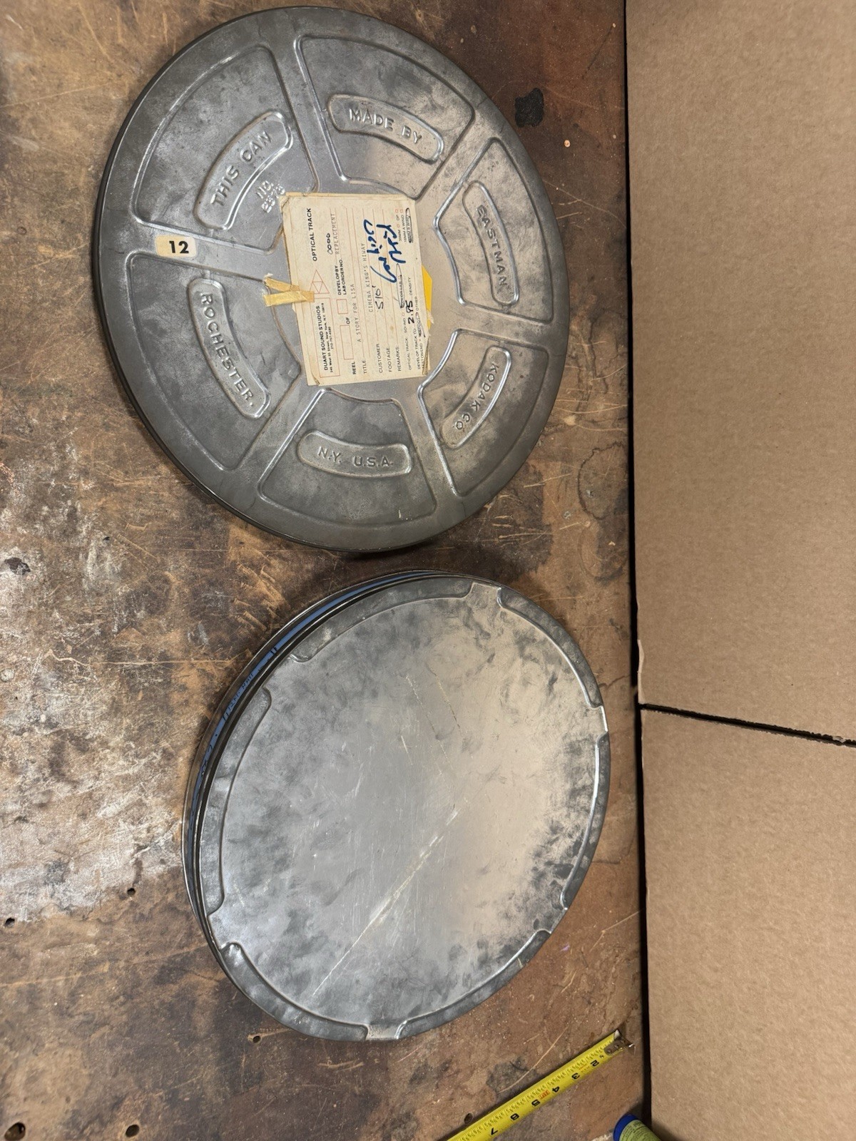 Vintage 35mm Film Cans Lot - 6 Kodak 2373 + 2 Large Similar Size Empty