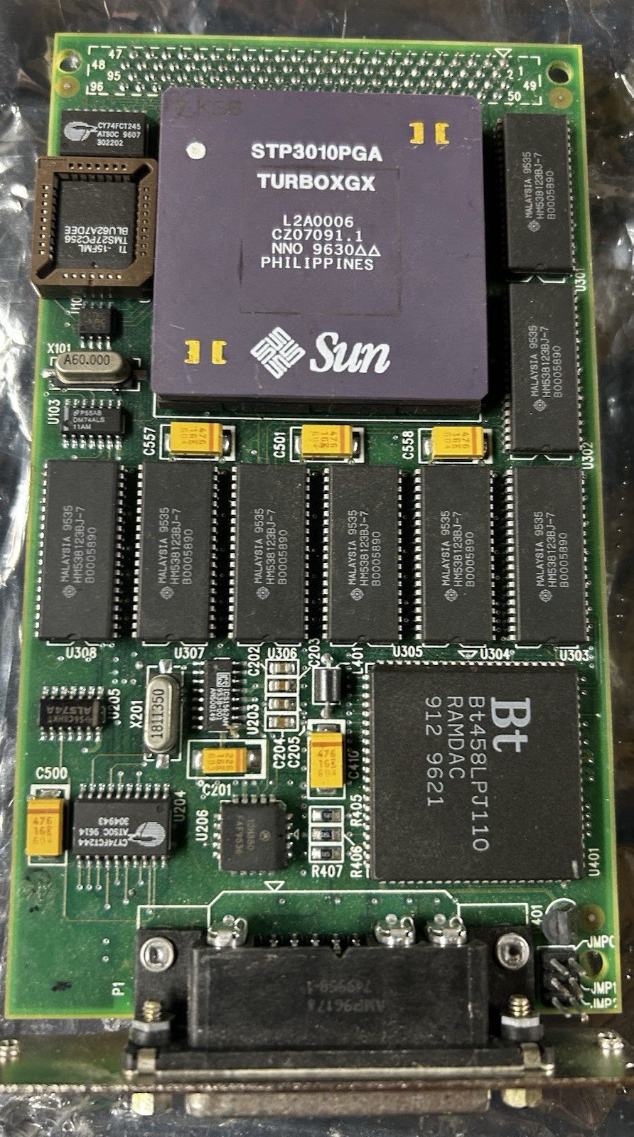 Sun TurboGX 8-Bit Color Frame Buffer SBUS Graphics Card DB13W3